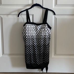 Polka Dots Tankini Swim Top Sz 18W
